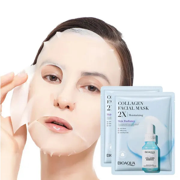 Bioaqua Collagen Moisturize Nourishing And Whitening Antioxidant Hydrating Mask 25g,5PCS