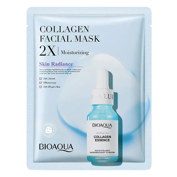 Bioaqua Collagen Moisturize Nourishing And Whitening Antioxidant Hydrating Mask 25g,5PCS